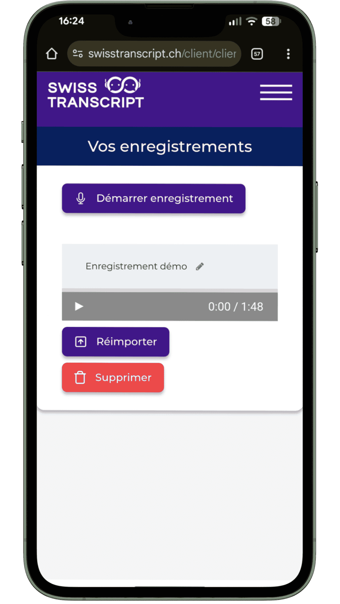 Enregistrement écran